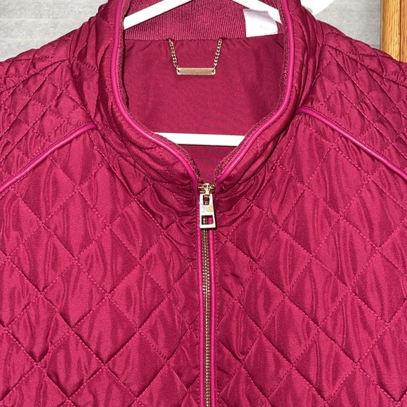 Chico’s 3 (16/18) Berry Quilted Vest - Picture 3 of 9